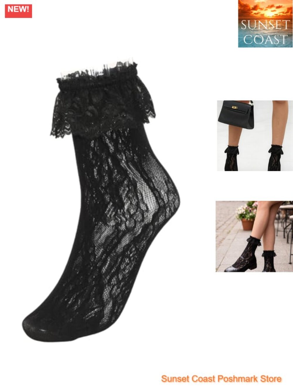 Lace Ruffle Ankle Socks Nylon Spandex Lolita Style